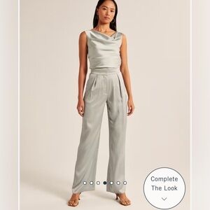 Abercrombie & Fitch Satin Sage Green Matching Set